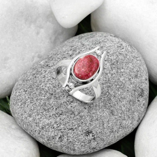 Natural Pink Thulite - Norway Ring size-7 R-1663 SDR179065
