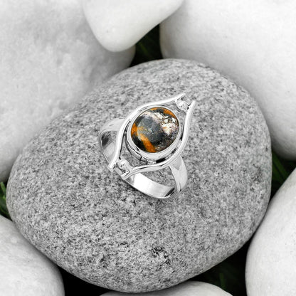Natural Indian Blanket Jasper Ring size-7.5 R-1663 SDR179066