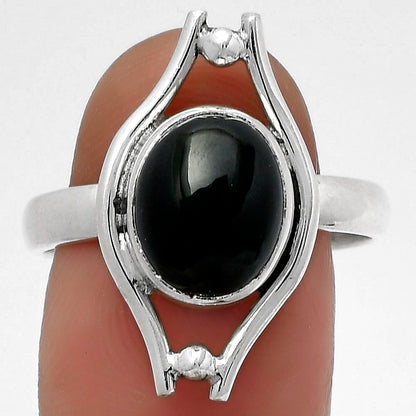 Natural Black Onyx - Brazil Ring size-7 R-1663 SDR179077