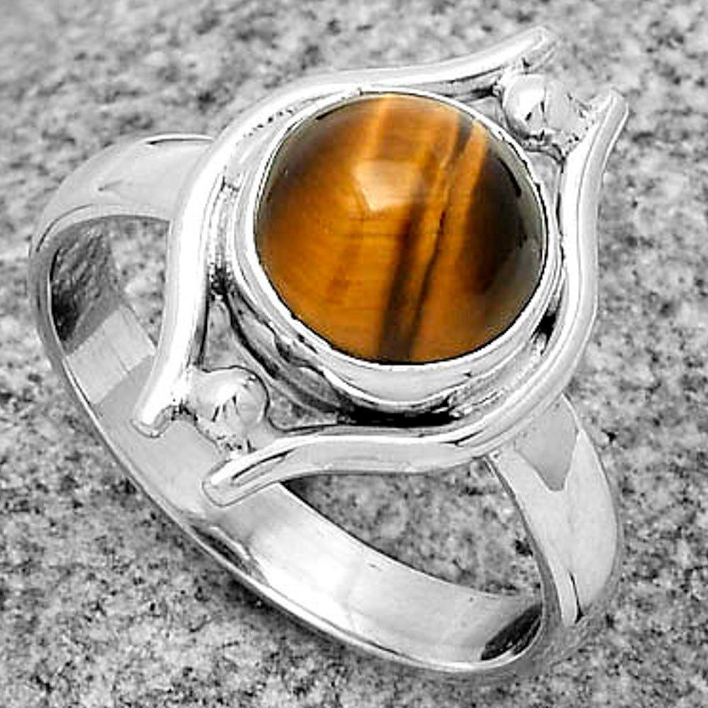 Natural Tiger Eye - Africa Ring size-8 R-1663 SDR179084