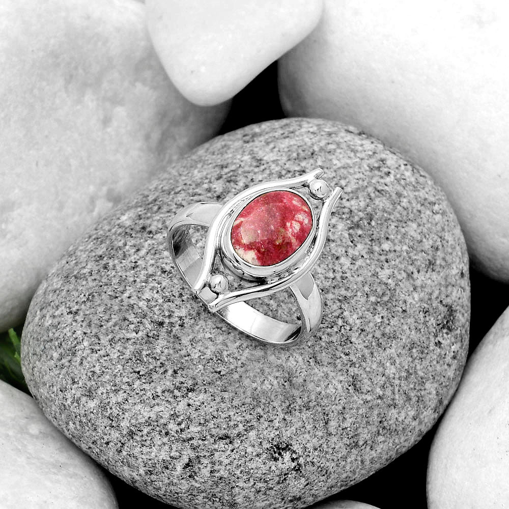 Natural Pink Thulite - Norway Ring size-8 R-1663 SDR179088