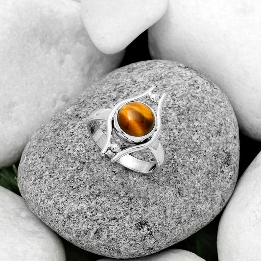 Natural Tiger Eye - Africa Ring size-8 R-1663 SDR179092
