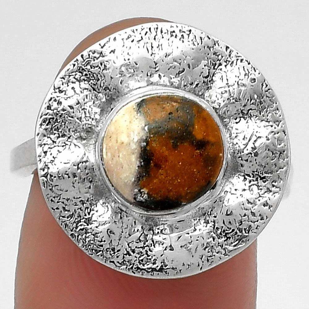 Natural Indian Blanket Jasper Ring size-7.5 R-1531 SDR179103