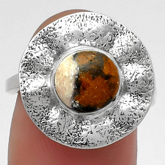 Natural Indian Blanket Jasper Ring size-7.5 R-1531 SDR179103