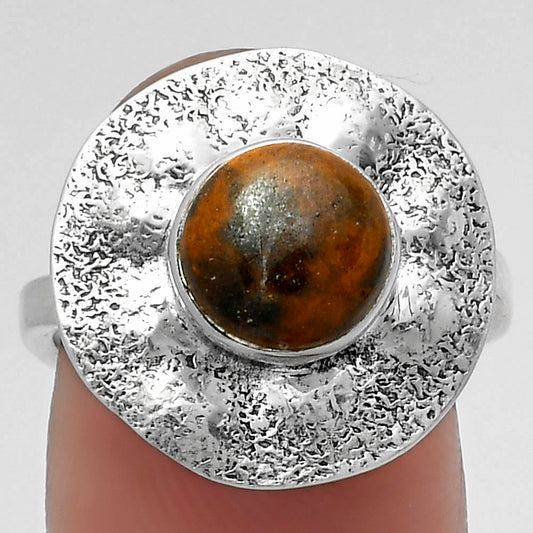 Natural Indian Blanket Jasper Ring size-7 R-1531 SDR179104