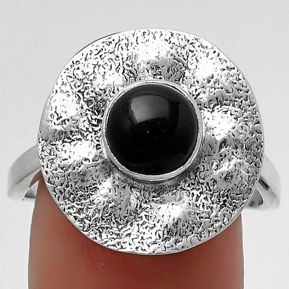 Natural Black Onyx - Brazil Ring size-7 R-1531 SDR179114