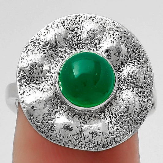 Natural Green Onyx Ring size-8 R-1531 SDR179118