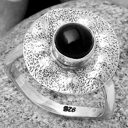 Natural Black Onyx - Brazil Ring size-9.5 R-1531 SDR179119