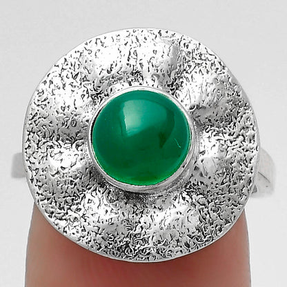 Natural Green Onyx Ring size-7 R-1531 SDR179125