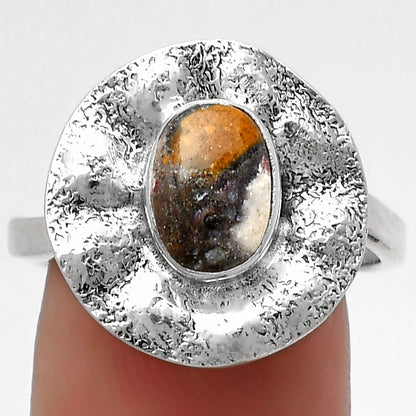 Natural Indian Blanket Jasper Ring size-9 R-1531 SDR179129