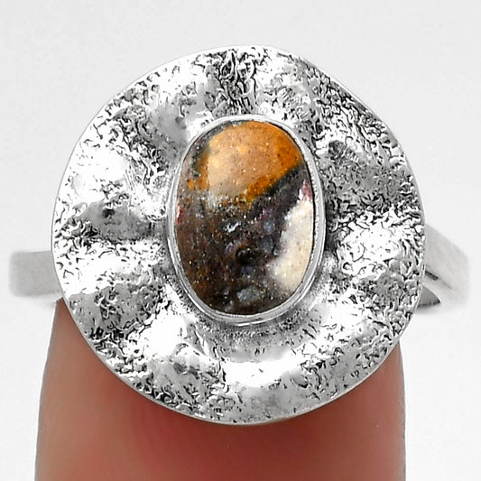 Natural Indian Blanket Jasper Ring size-9 R-1531 SDR179129