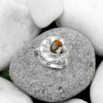 Natural Indian Blanket Jasper Ring size-9 R-1531 SDR179129