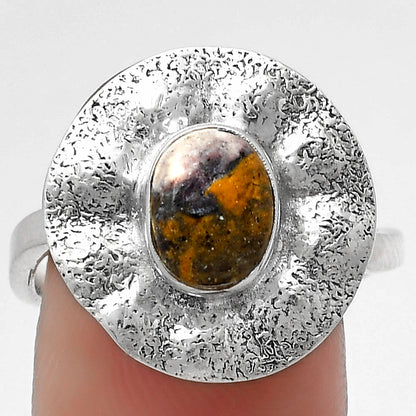 Natural Indian Blanket Jasper Ring size-9 R-1531 SDR179134