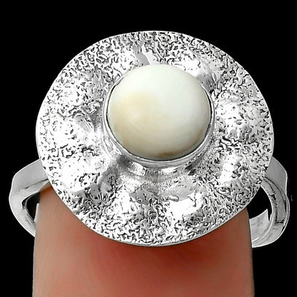 Natural White Opal Ring size-9.5 R-1531 SDR179144