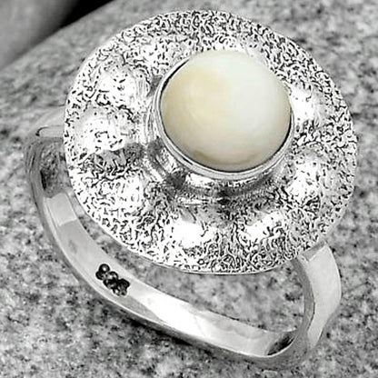 Natural White Opal Ring size-9.5 R-1531 SDR179144