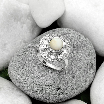 Natural White Opal Ring size-9.5 R-1531 SDR179144