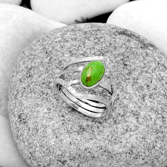 Copper Green Turquoise - Arizona Ring size-8 R-1471 SDR179275