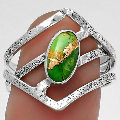 Copper Green Turquoise - Arizona Ring size-8.5 R-1471 SDR179283