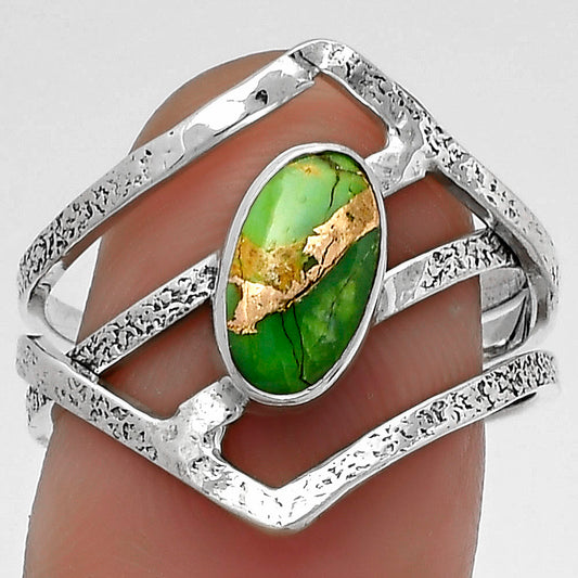 Copper Green Turquoise - Arizona Ring size-8.5 R-1471 SDR179283