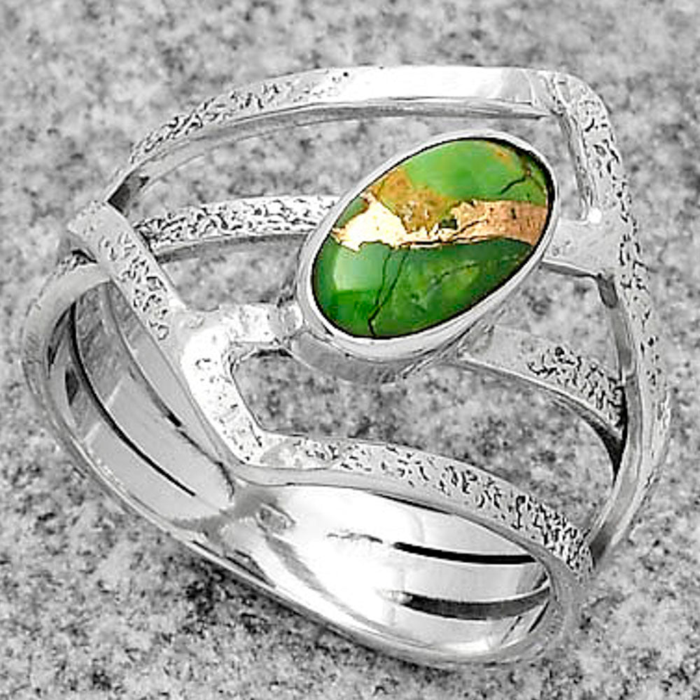 Copper Green Turquoise - Arizona Ring size-8.5 R-1471 SDR179283