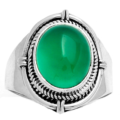 Natural Green Onyx Ring size-8.5 R-1539 SDR179352