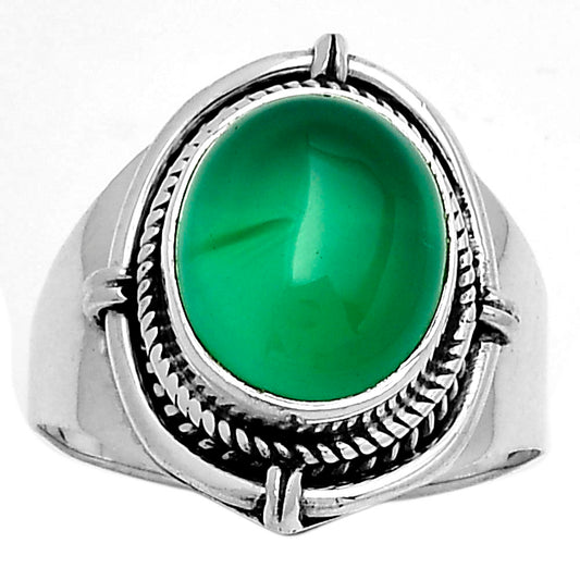 Natural Green Onyx Ring size-8 R-1539 SDR179375