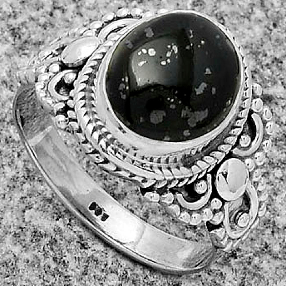 Natural Nuummite Ring size-7.5 R-1170 SDR179423