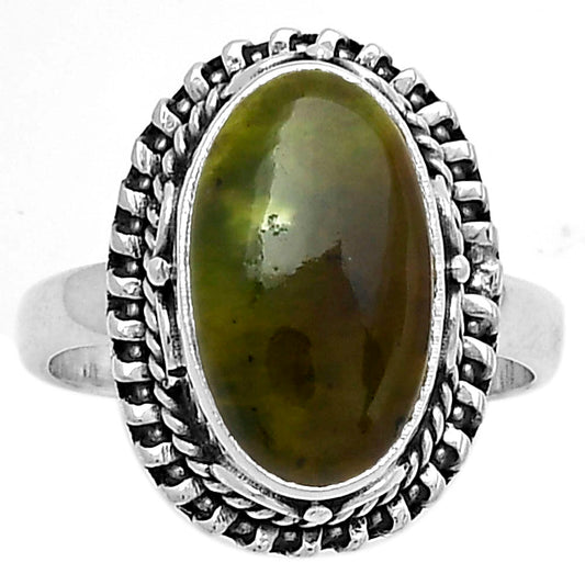 Natural Chrome Chalcedony Ring size-6.5 R-1279 SDR179483