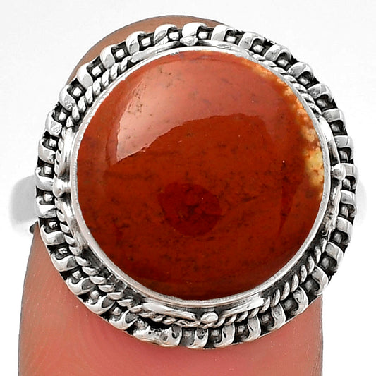 Natural Red Moss Agate Ring size-8 R-1279 SDR179488