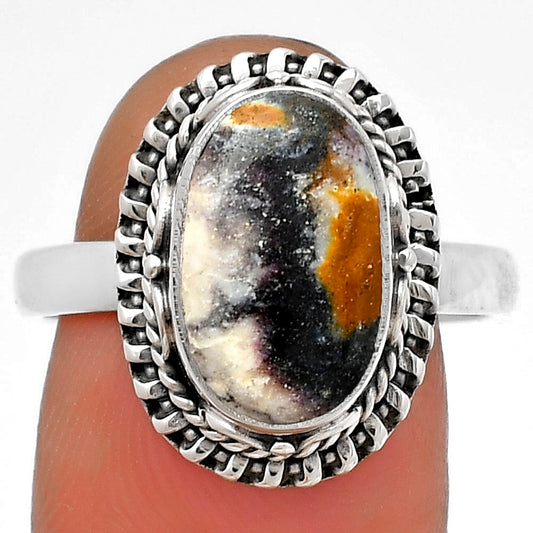 Natural Indian Blanket Jasper Ring size-8.5 R-1279 SDR179496