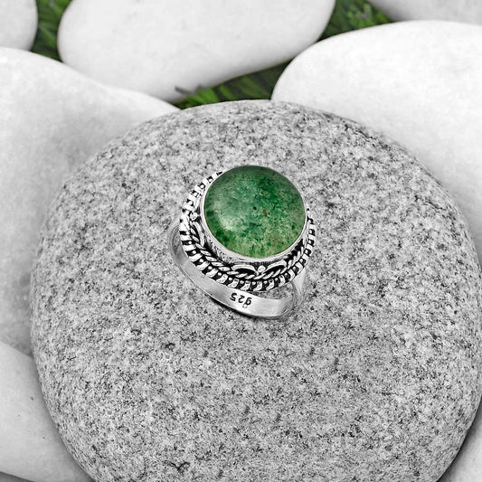 Natural Green Aventurine Ring size-6.5 R-1279 SDR179497