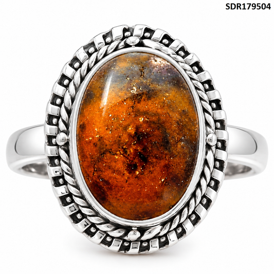 Natural Indian Blanket Jasper Ring size-9.5 R-1279 SDR179504