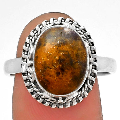 Natural Indian Blanket Jasper Ring size-9.5 R-1279 SDR179504