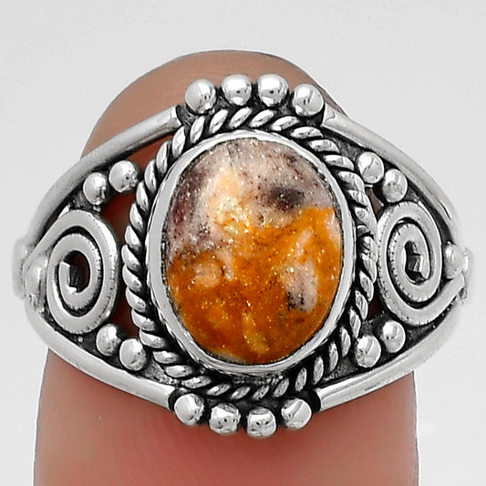 Natural Indian Blanket Jasper Ring size-7.5 R-1270 SDR179583