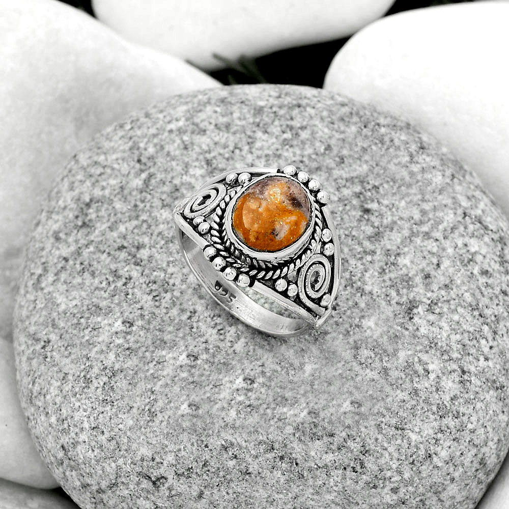 Natural Indian Blanket Jasper Ring size-7.5 R-1270 SDR179583