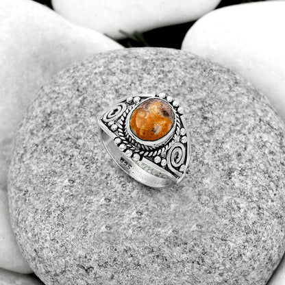 Natural Indian Blanket Jasper Ring size-7.5 R-1270 SDR179583