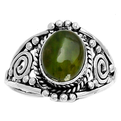 Natural Chrome Chalcedony Ring size-7.5 R-1270 SDR179596