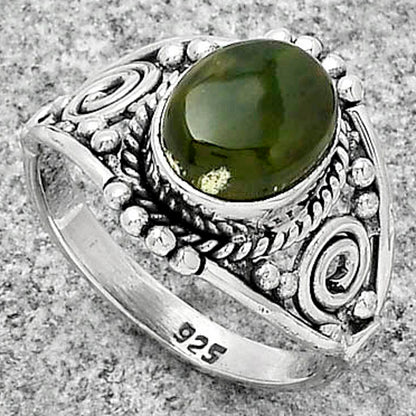 Natural Chrome Chalcedony Ring size-7.5 R-1270 SDR179596