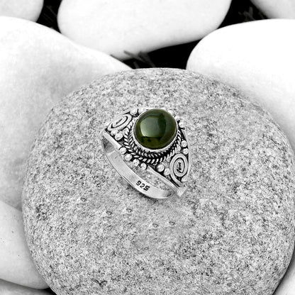 Natural Chrome Chalcedony Ring size-8 R-1270 SDR179615