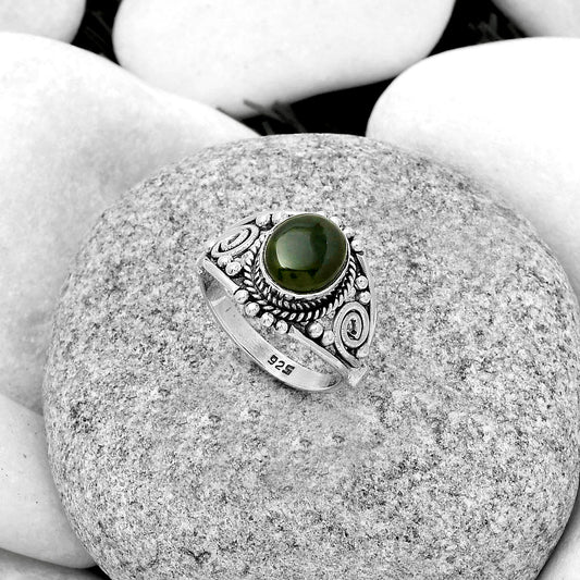 Natural Chrome Chalcedony Ring size-8 R-1270 SDR179615