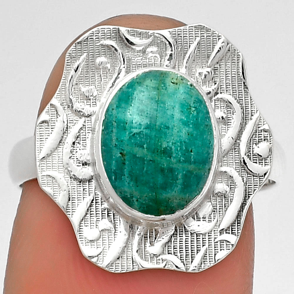 Natural Paraiba Amazonite Ring size-7.5 R-1090 SDR179673