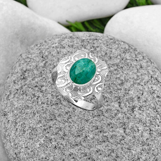 Natural Paraiba Amazonite Ring size-7.5 R-1090 SDR179673