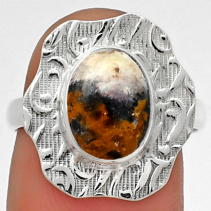 Natural Indian Blanket Jasper Ring size-7.5 R-1090 SDR179683