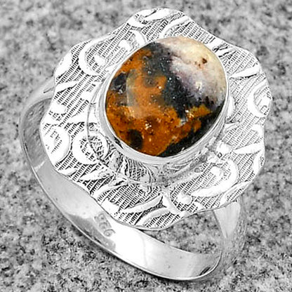 Natural Indian Blanket Jasper Ring size-7.5 R-1090 SDR179683