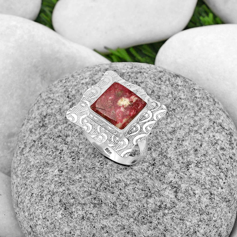 Natural Pink Thulite - Norway Ring size-8 R-1090 SDR179685