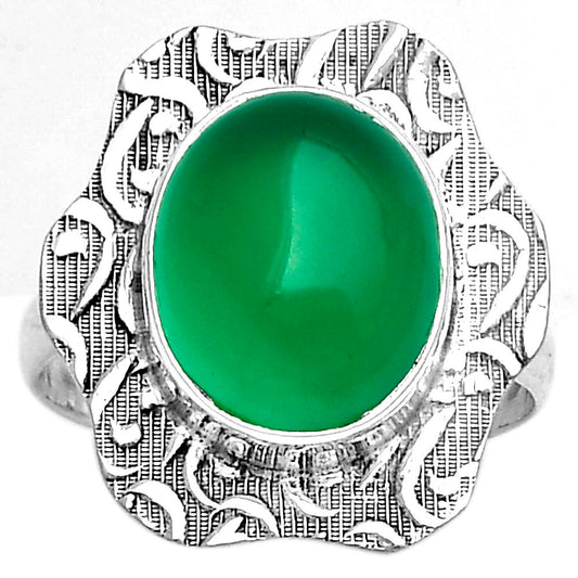 Natural Green Onyx Ring size-7 R-1090 SDR179686