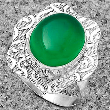 Natural Green Onyx Ring size-7 R-1090 SDR179686