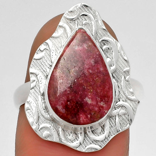 Natural Pink Thulite - Norway Ring size-8 R-1090 SDR179689