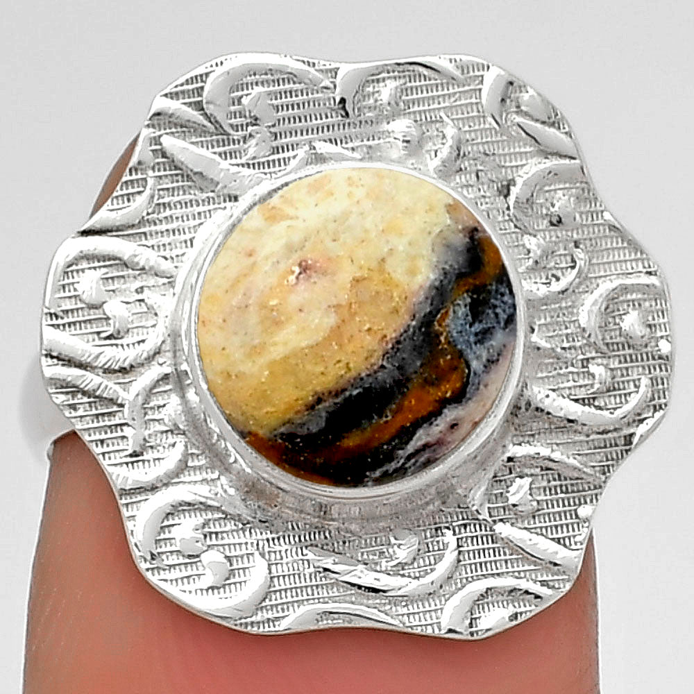 Natural Indian Blanket Jasper Ring size-6.5 R-1090 SDR179699