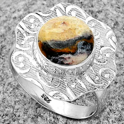 Natural Indian Blanket Jasper Ring size-6.5 R-1090 SDR179699